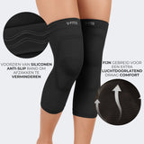 Lange Kniebrace Zwart 1 Paar