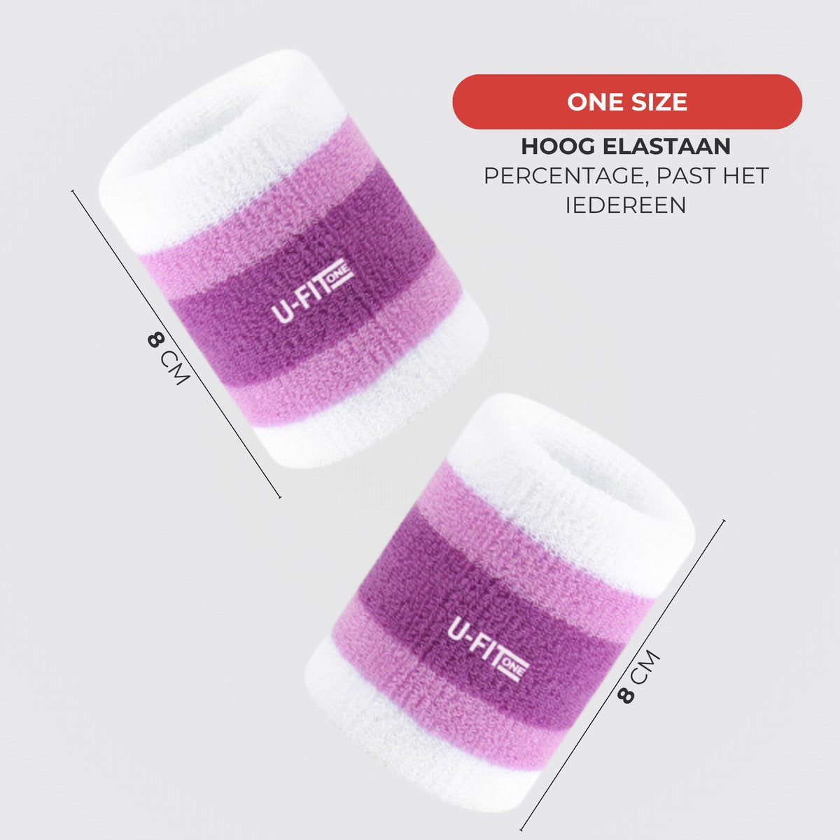 Zweetbandjes 2 Stuks Roze