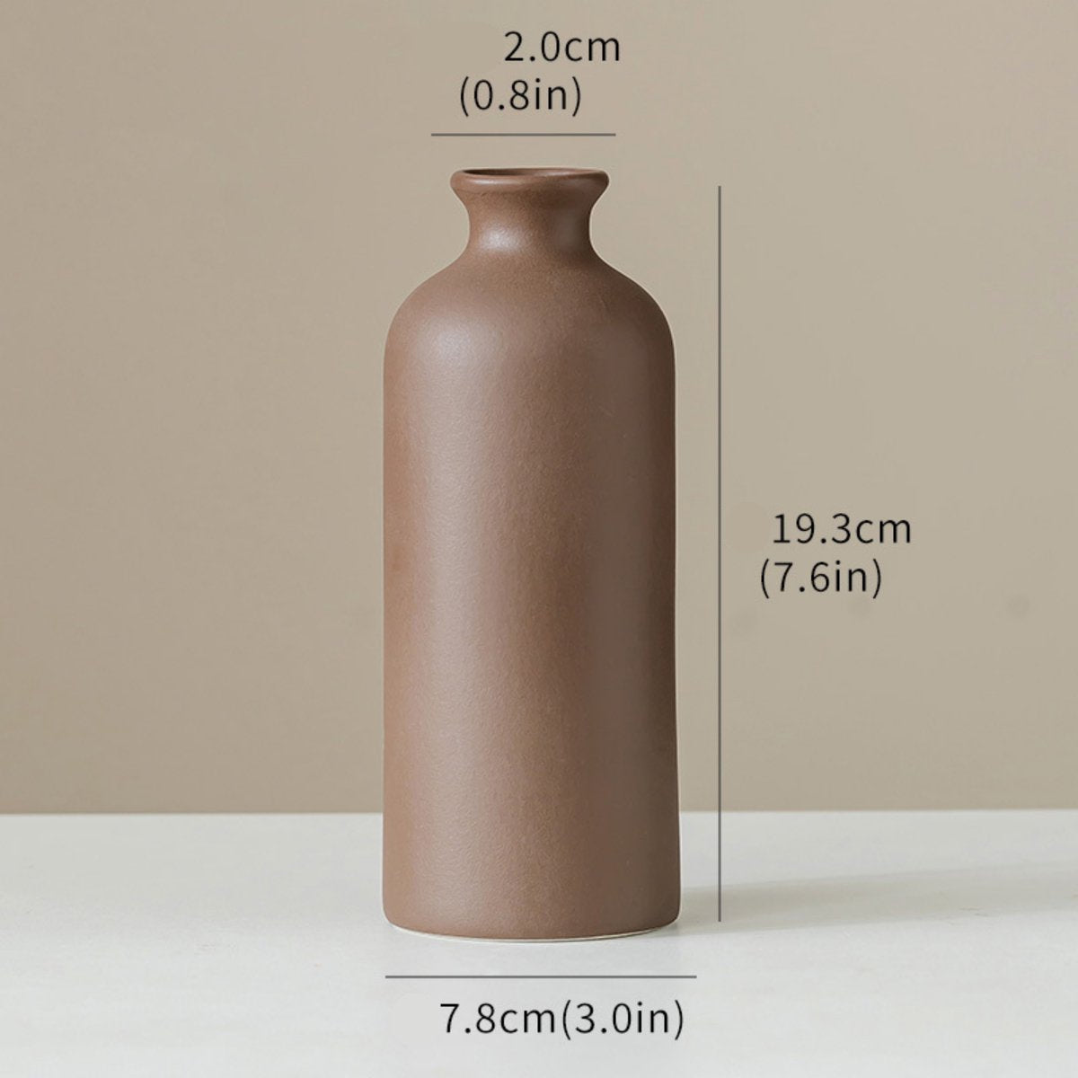 Keramieke Vazen Set Klein 4 Stuk Bruin