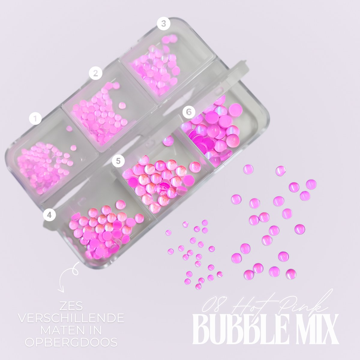 Nagel Glitter Art 2 Set Nr. 08 Hot Pink