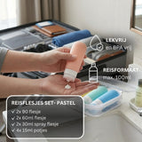 Luxe Siliconen Reisflesjes Set Pastel