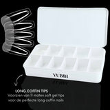 YUBBI Soft Gel Tips Long Coffin 550 Stuks