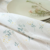 Tafelkleed Creme Groen Gebloemd 140x240cm