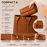 Make Up Tas met Borstelhouder Bruin