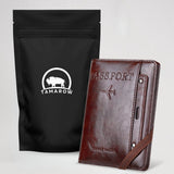 Paspoort Hoesje met Kaarthouder Bruin