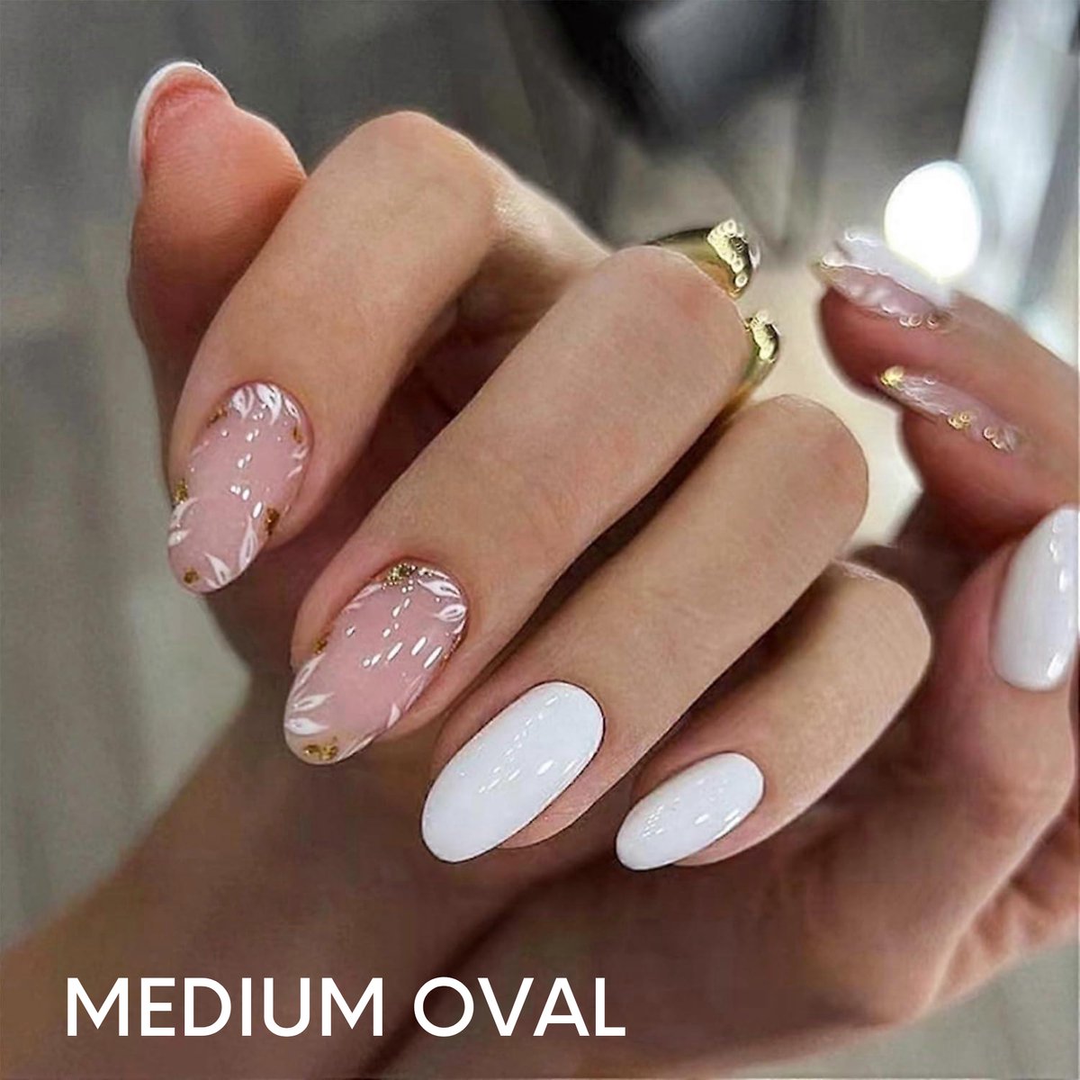 YUBBI Soft Gel Tips Medium Oval 550 Stuks