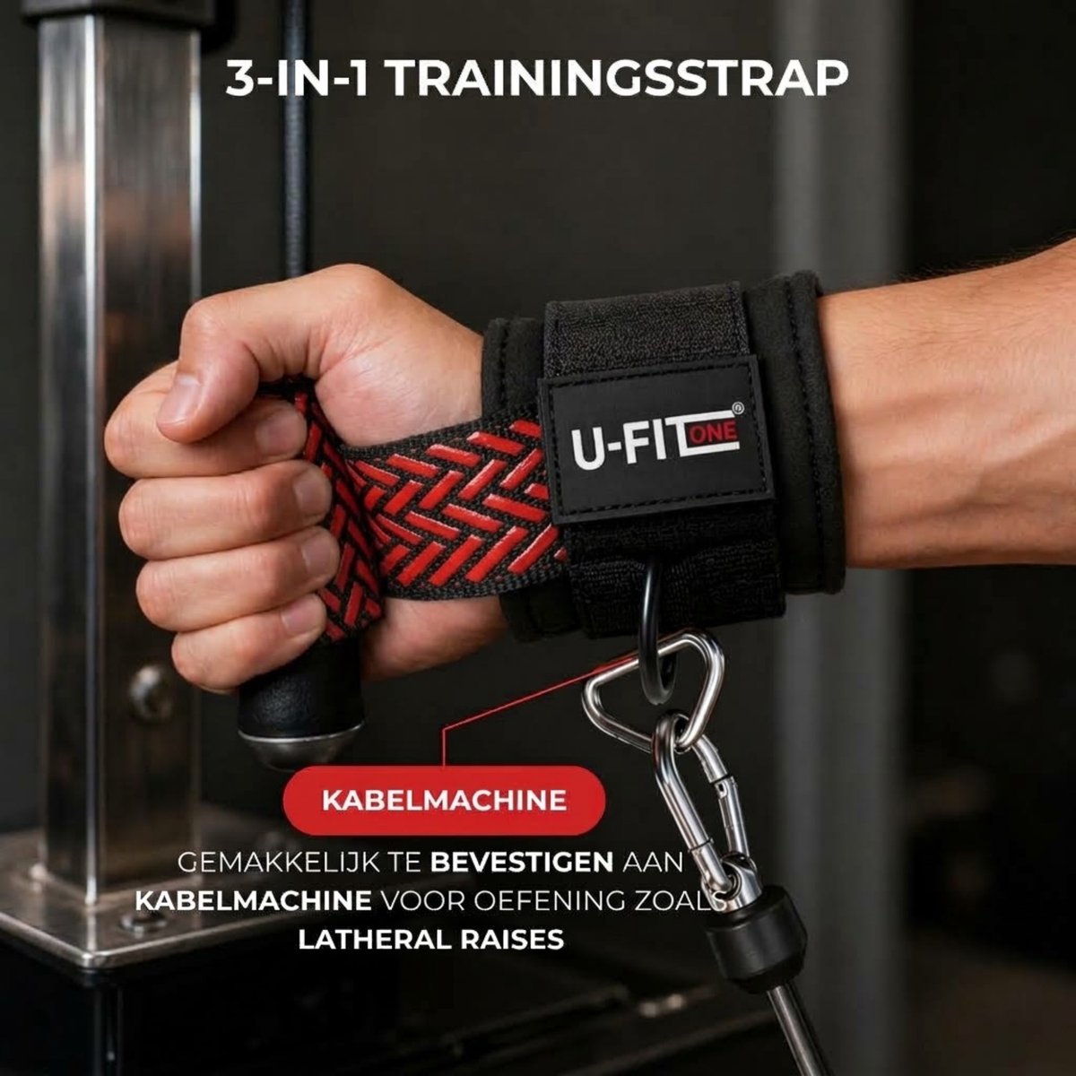 3 in 1 Lifting Straps Rood