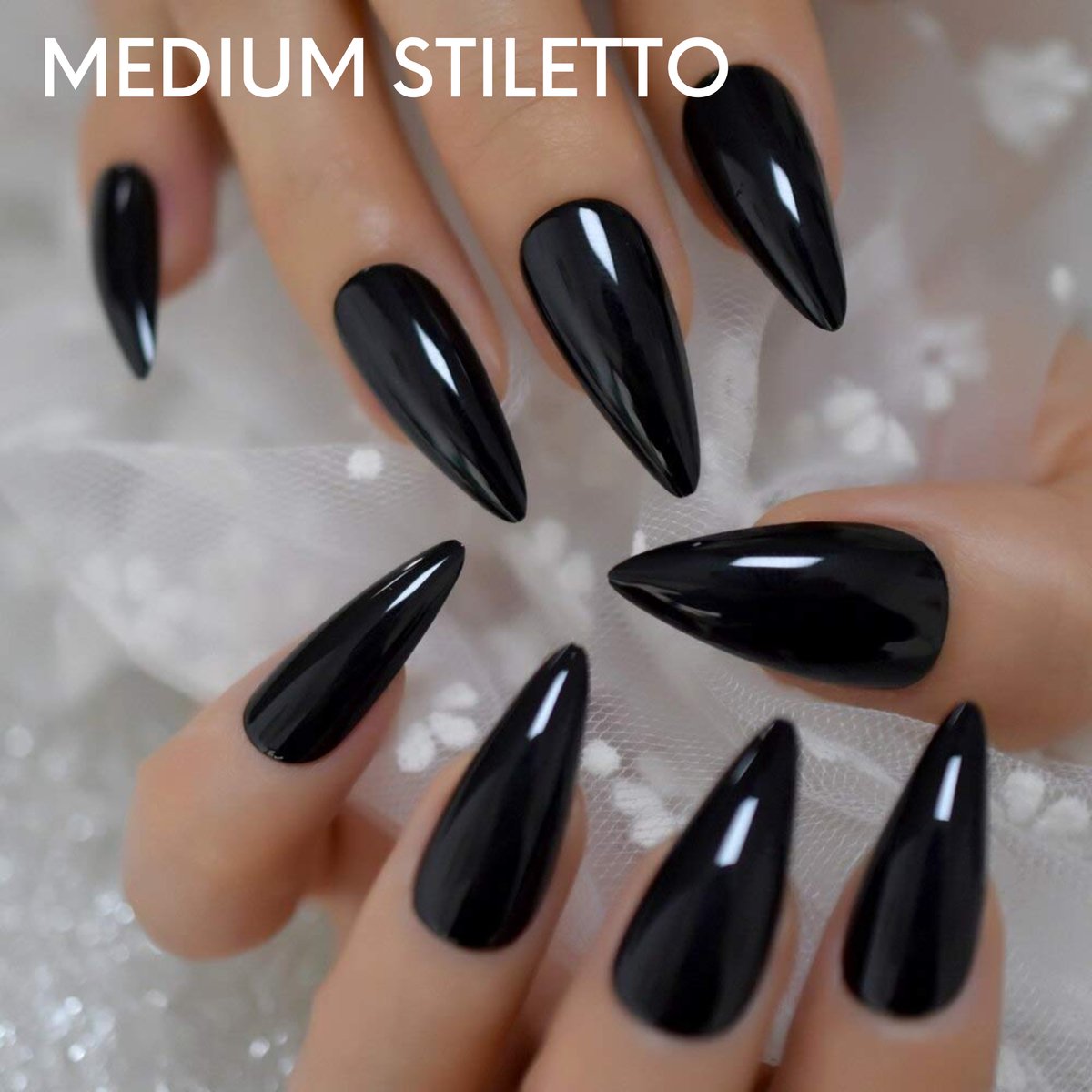 YUBBI Soft Gel Tips Medium Stiletto 550 Stuks
