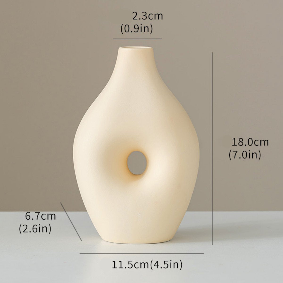 Keramieke Vazen Set Klein 4 Stuk Bruin