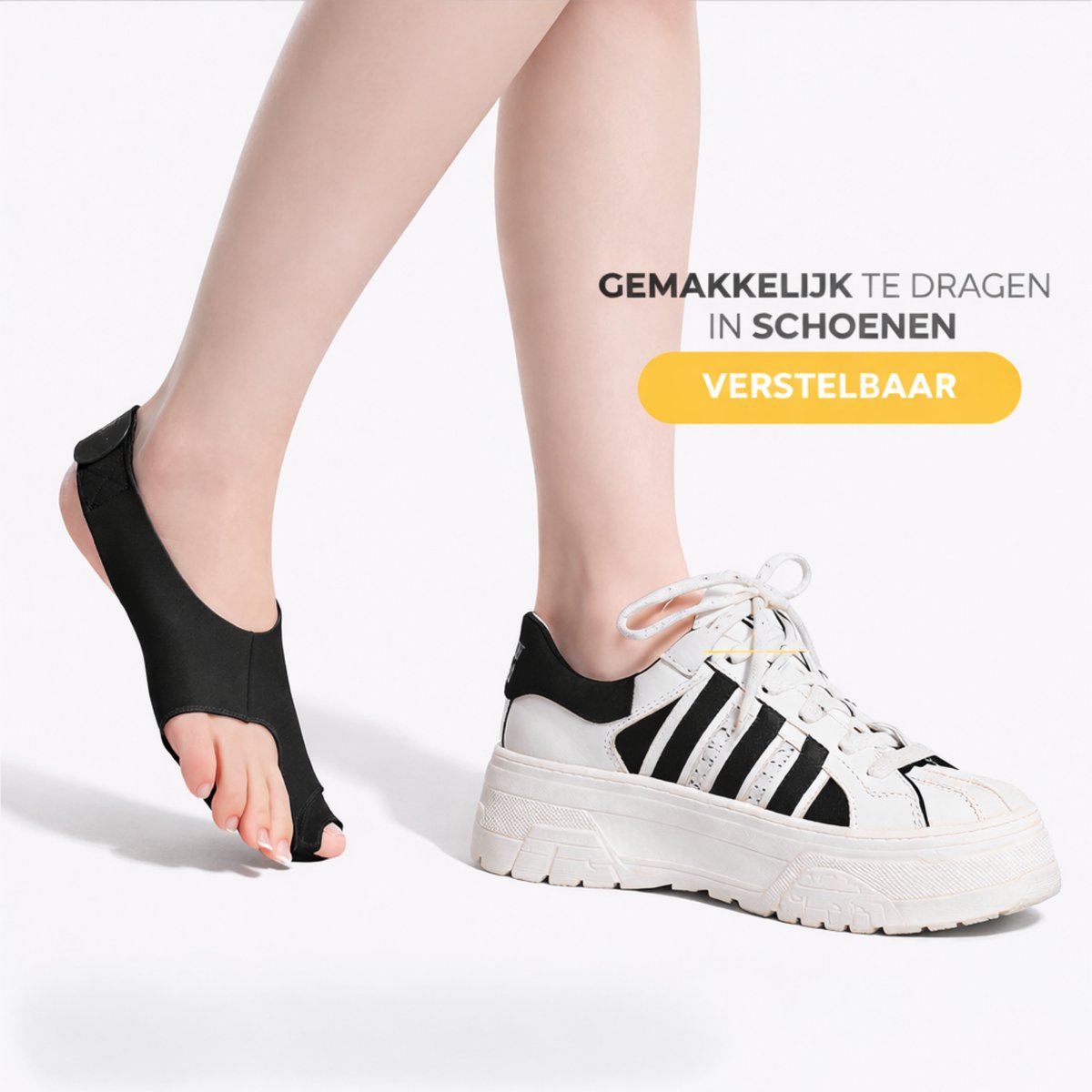 Hallux Valgus Bunion Grote Teen Spalk 2 Stuks Zwart