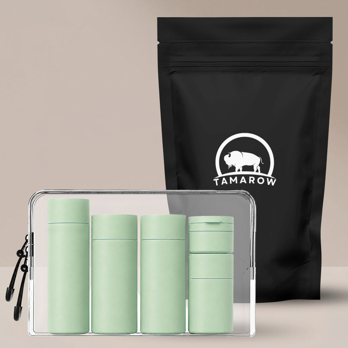 Reisflesjes met Etui Groen