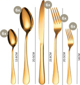 Bestekset 30 Delig Goud