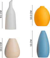 Keramieke Vazen Set Klein 4 Stuks Multicolor