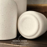 Keramieke Vazen Set Klein 3 Stuks Wit