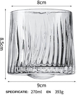 Premium Whiskey Glazen 270ml 'Stream'