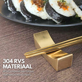 Chopstick Set Groen Goud
