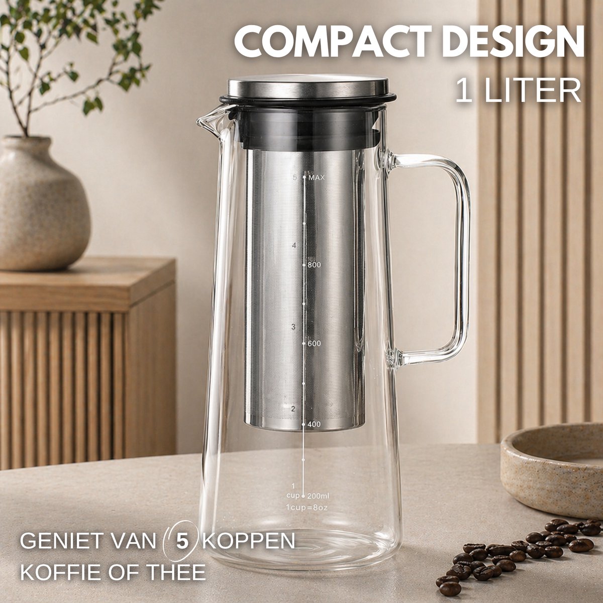 Cold Brew Koffie Maker 1L
