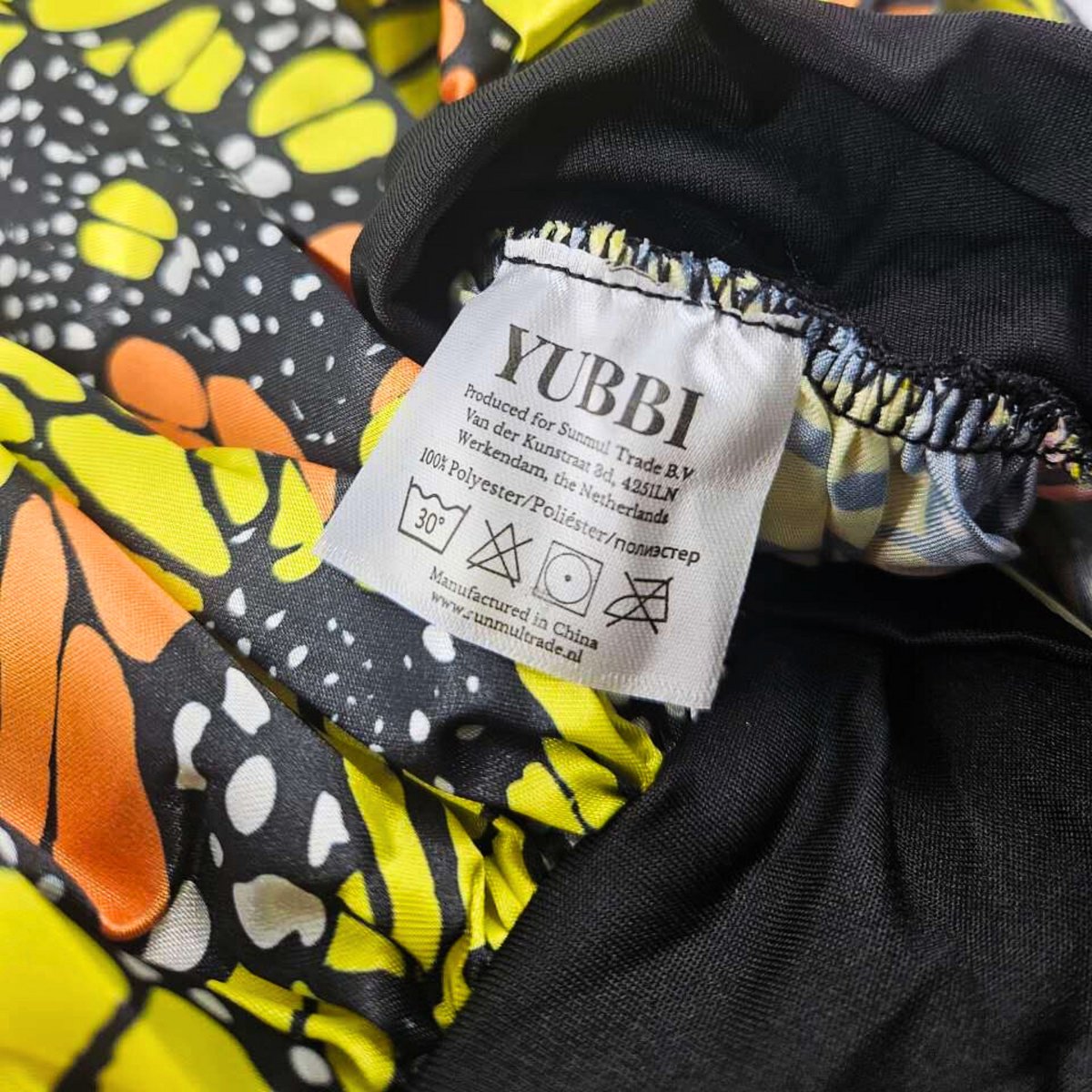 Bonnet XL Slaapmuts Zwart Geel