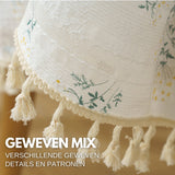 Tafelkleed Creme Groen Gebloemd 140x240cm