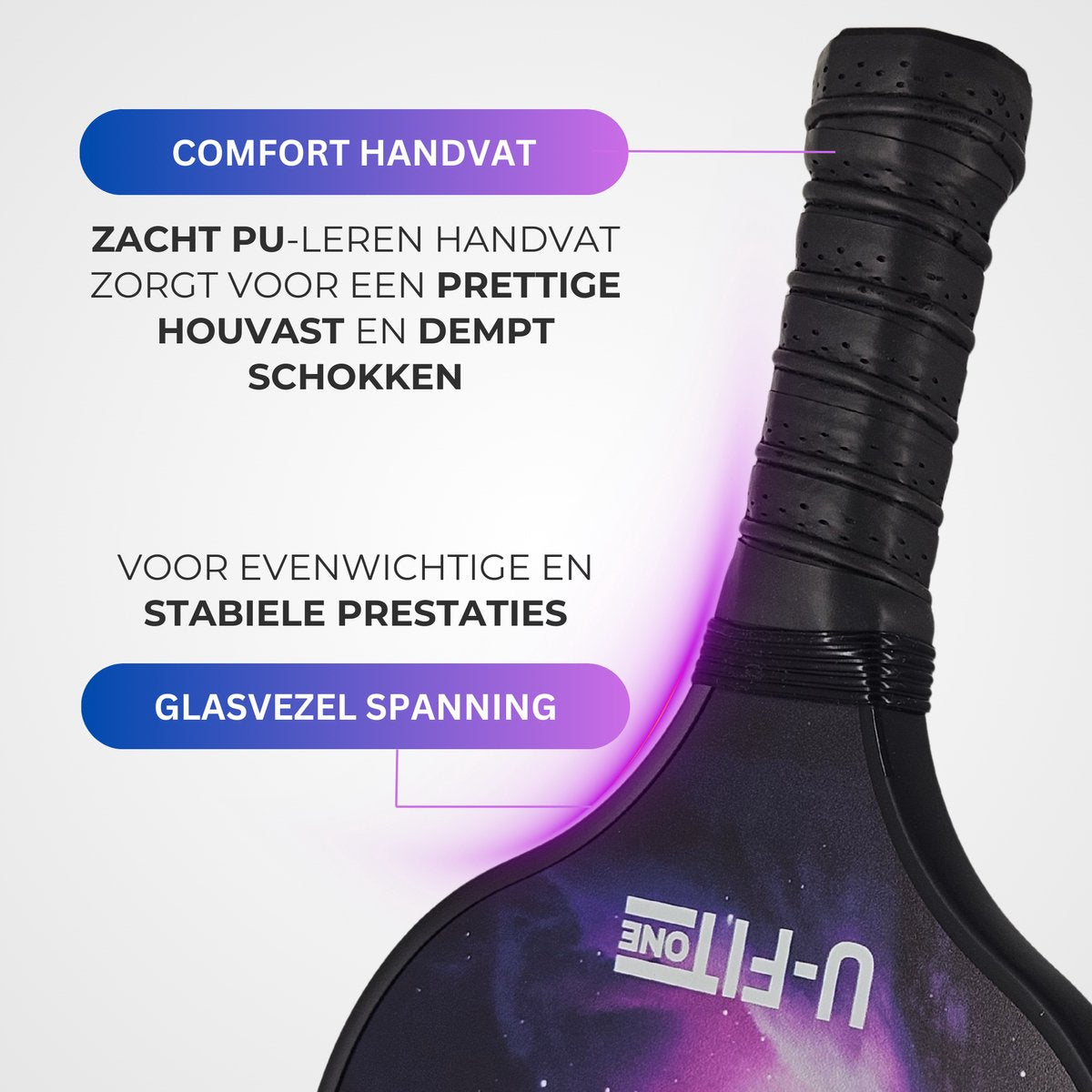 Pickleball Set met Ballen Paars