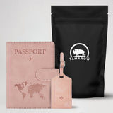 Paspoort Hoesje met Bagagelabel Roze