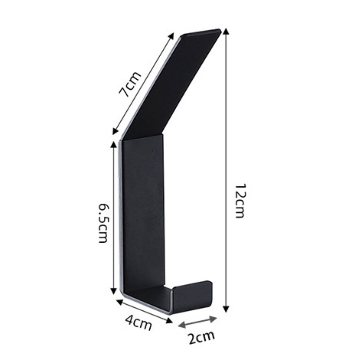 RVS Wandhaak 8 Stuks Zwart
