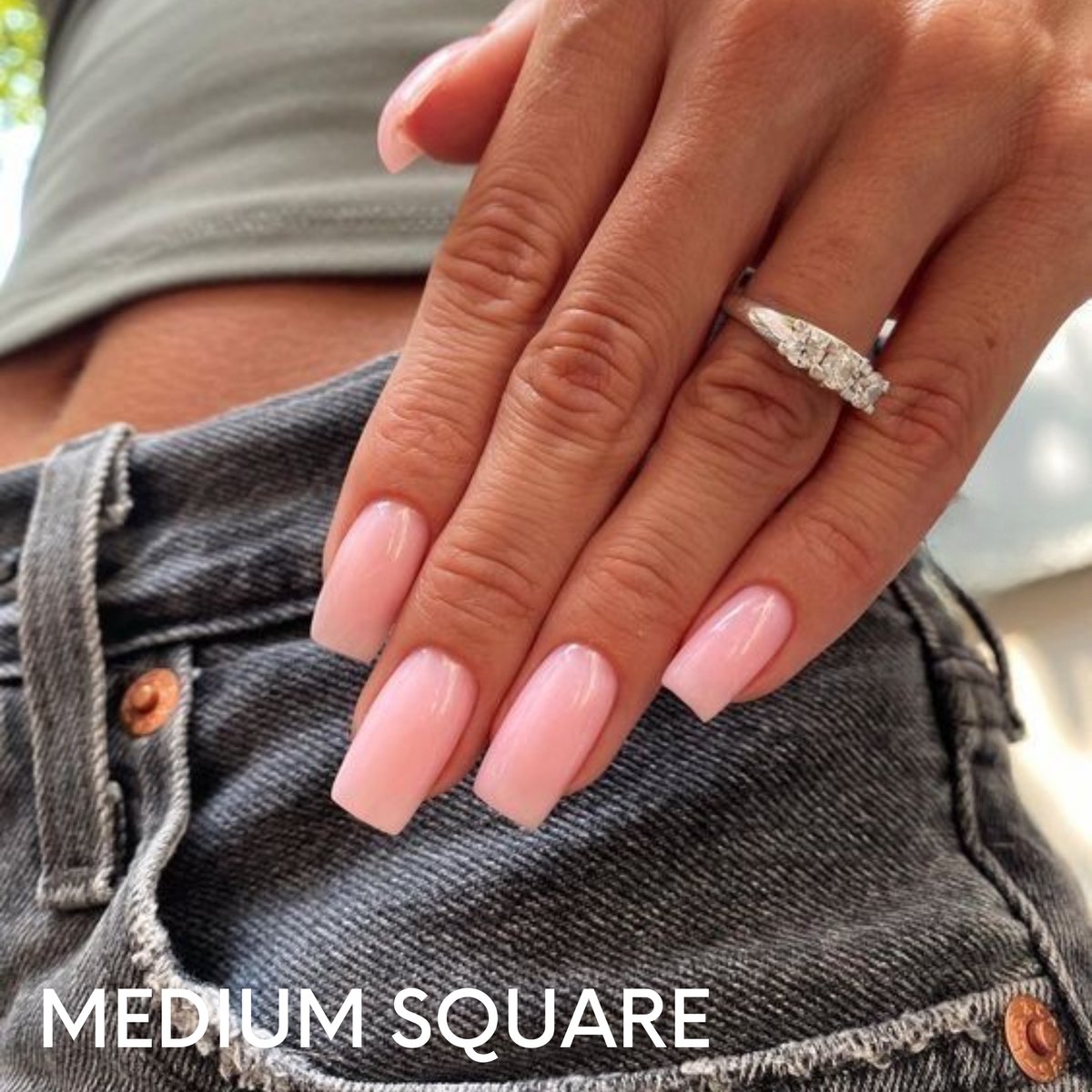 YUBBI Soft Gel Tips Medium Square 550 Stuks