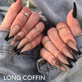 YUBBI Soft Gel Tips Long Coffin 550 Stuks