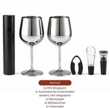 RVS Wijnglazen Set met Accesoires