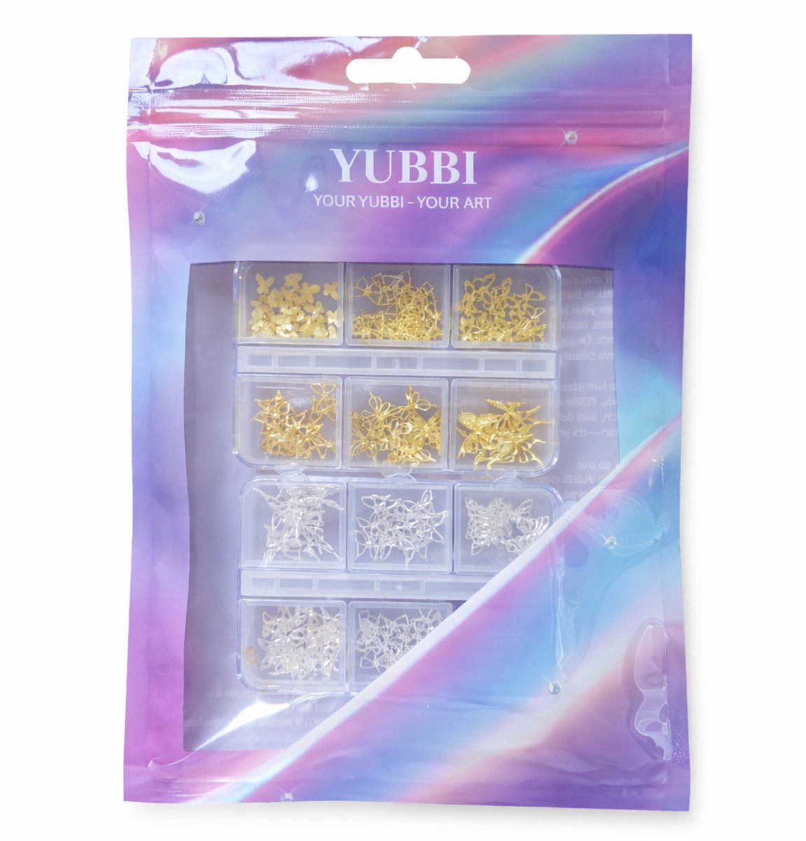 Nagel 3D Vlinder Glitter Set