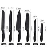 6 Delige Messenset Zwart