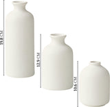 Keramieke Vazen Set Klein 3 Stuks Wit