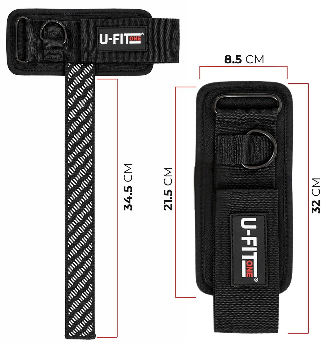 3 in 1 Lifting Straps Zwart