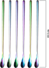 Dun Longdrinklepels 22cm Rainbow 6 Stuks