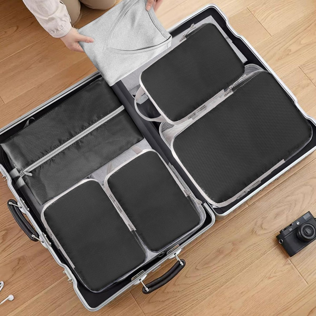 Packing Cubes Set 10 Delig Zwart
