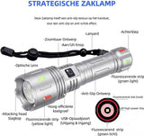 Zaklamp 5800Lumen 5000mAh Zilver