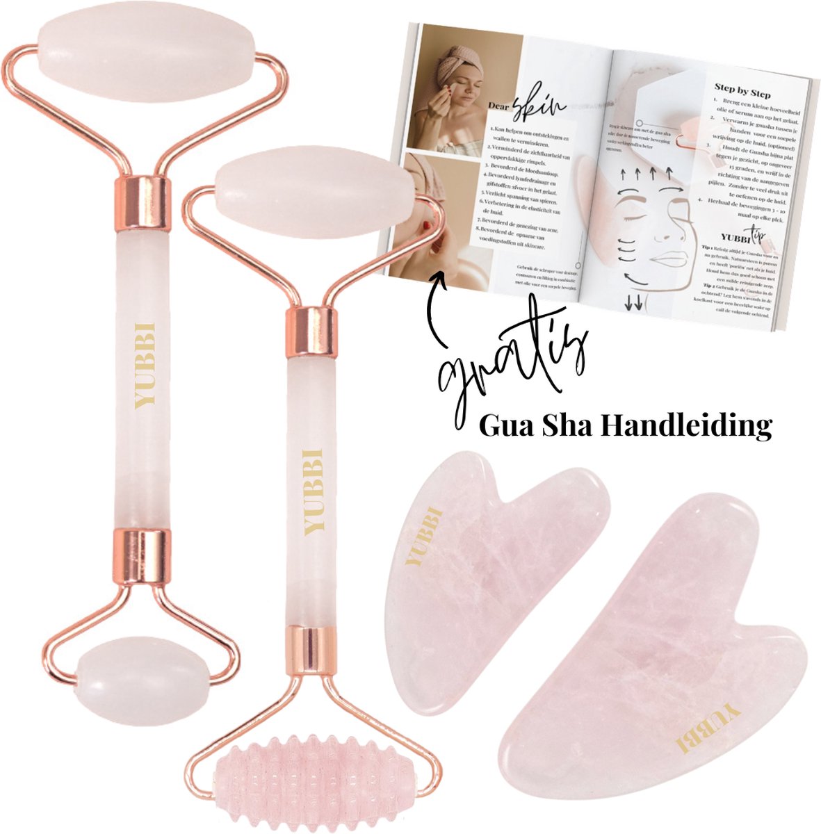 Gua Sha Set Rozenkwarts