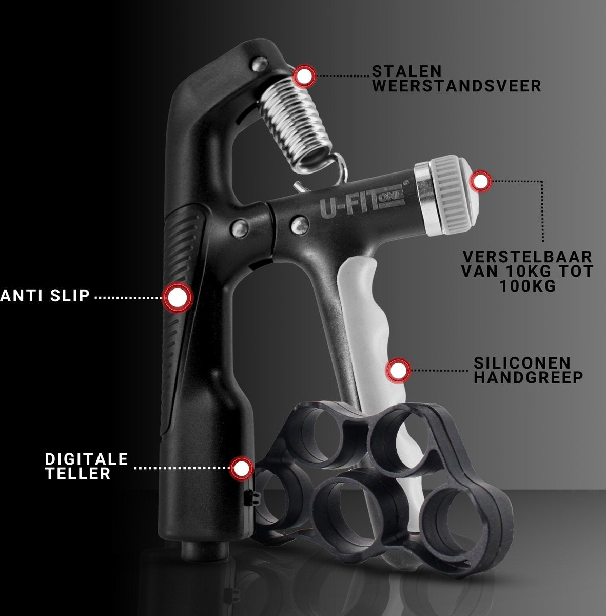 Teller Handtrainer 10KG tot 100KG 8 Delige Set