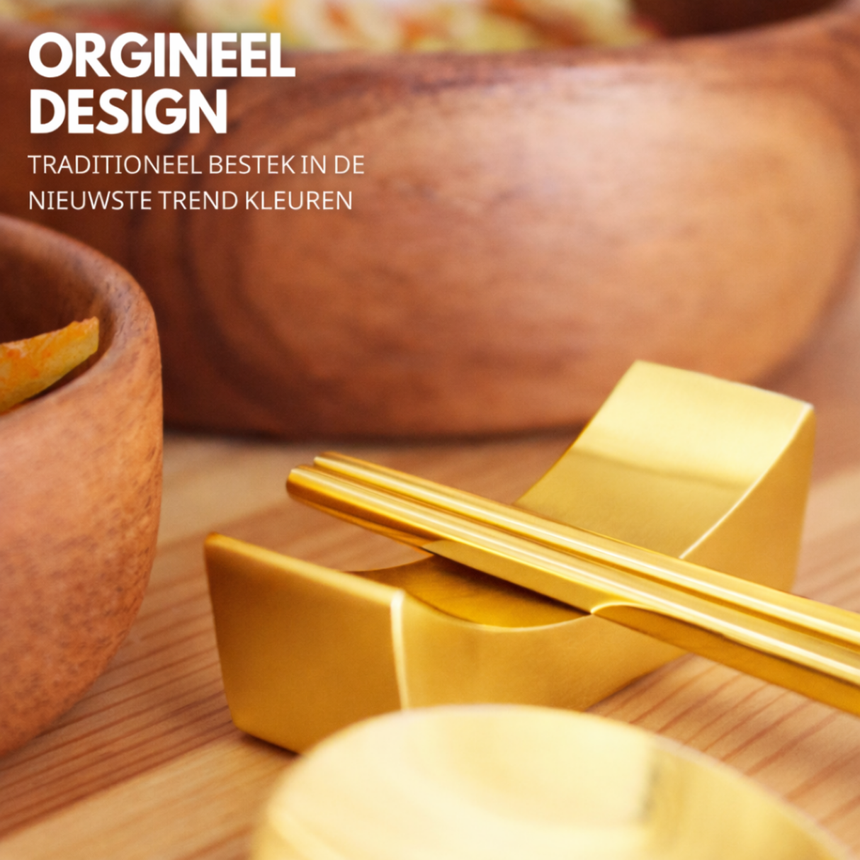 Chopstick Set Goud