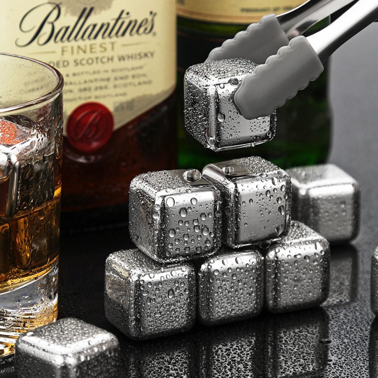 Stalen Whiskey Stenen 8 Stuks