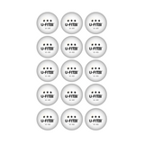 Pro 15ballen Tafeltennisballen 3 Star Wit