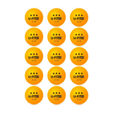 Pro 15ballen Tafeltennisballen 3 Star Oranje