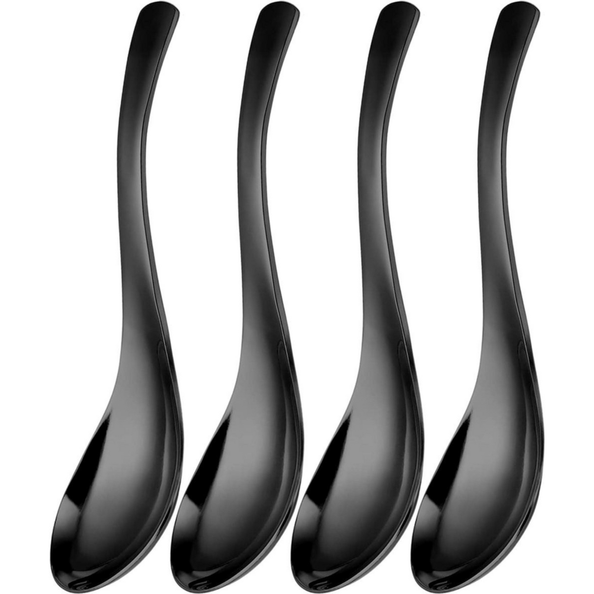Oosterse Soeplepel Set Zwart 4 Stuks