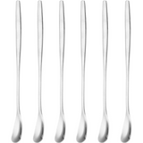 Dun Longdrinklepels 17cm Zilver 6 Stuks
