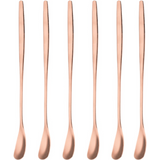 Dun Longdrinklepels 17cm Rose Goud 6 Stuks