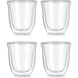 Dubbelwandige Koffie Glazen 150ml 4 Stuks