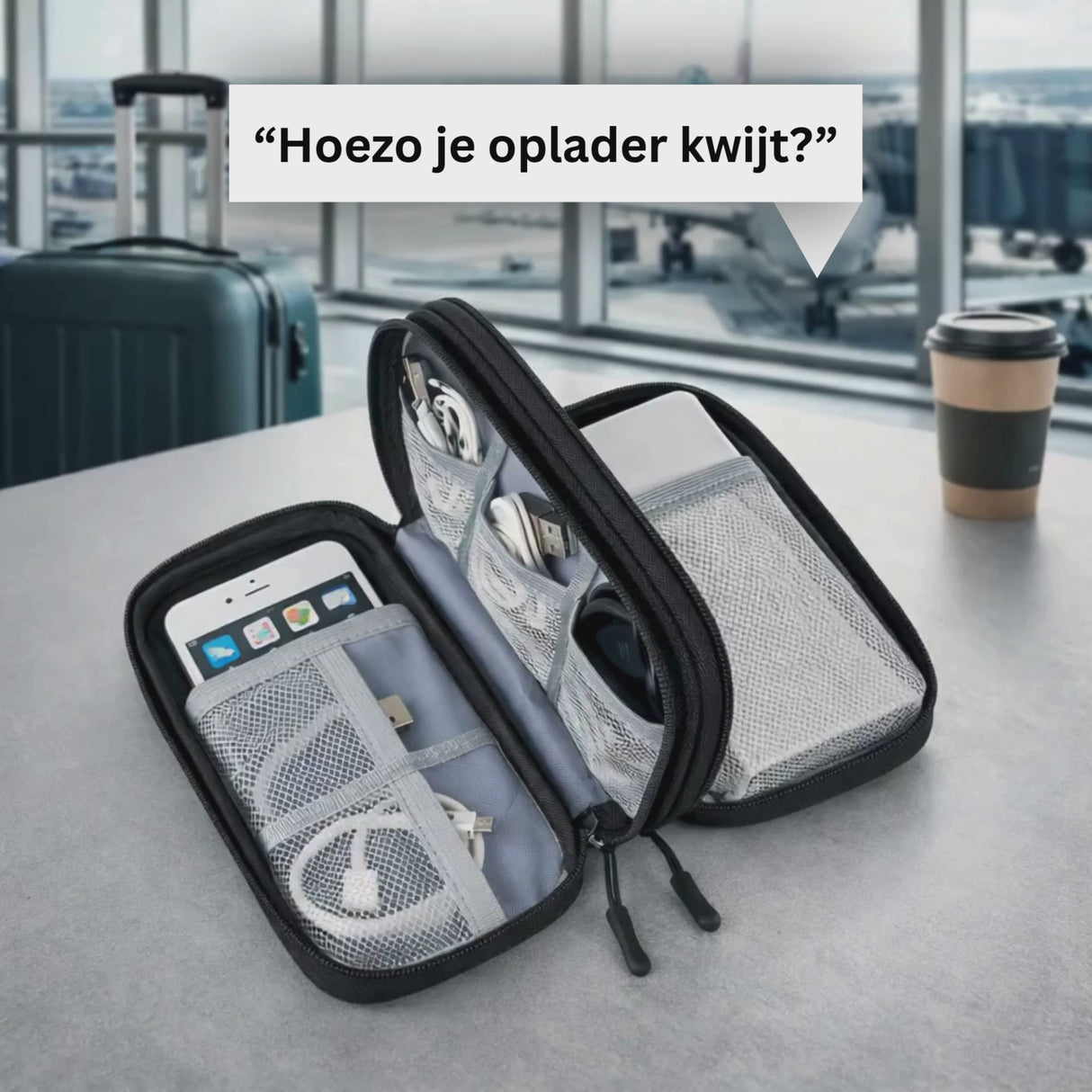 Kabel Organiser Tas Roze